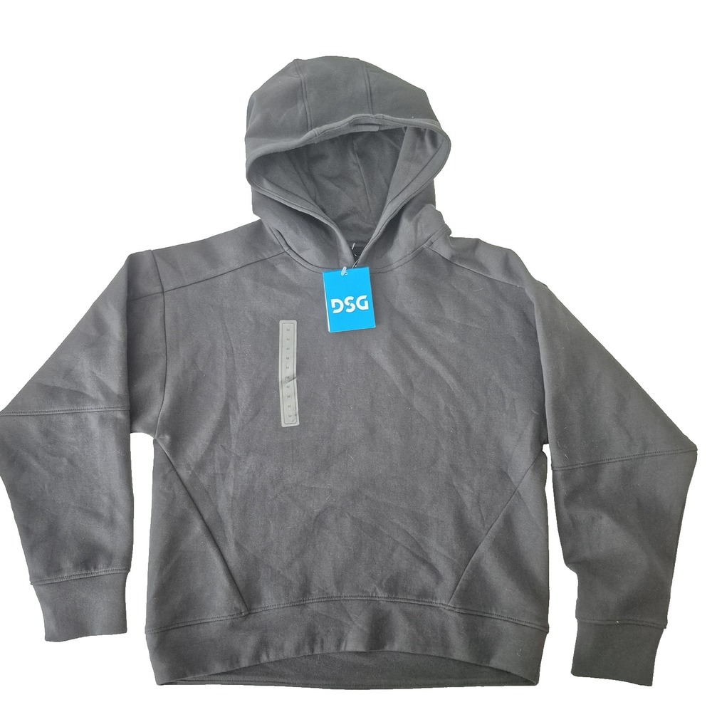 DSG Sport‎ Fleece Hoodie Girls Medium Pure Black Pullover Sweatshirt New Tags